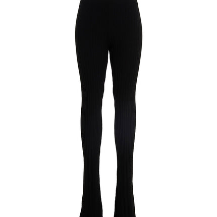 ANDREĀDAMO Black Viscose Flared Pants
