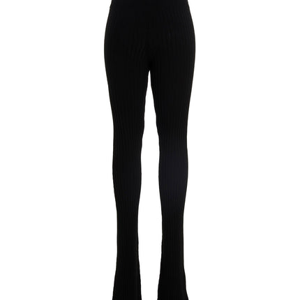 ANDREĀDAMO Black Viscose Flared Pants