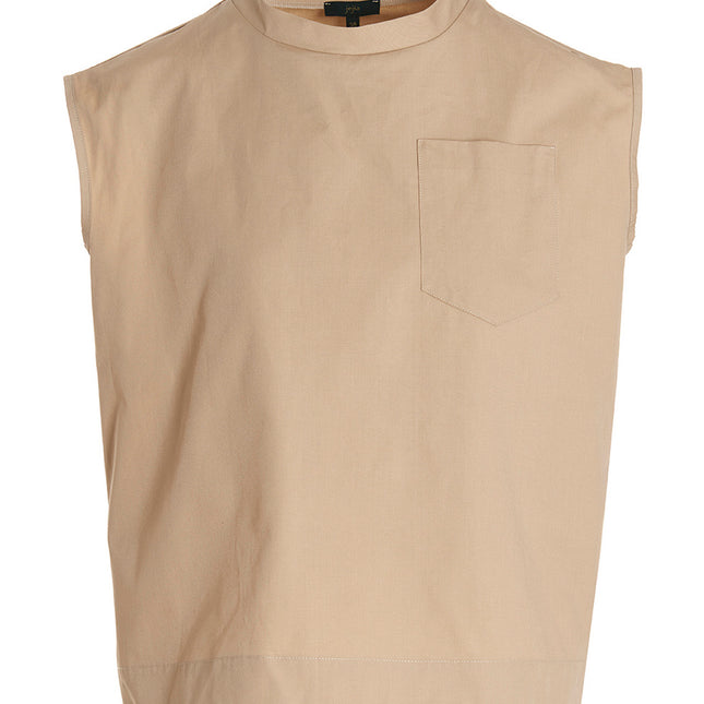 MAISON JEJIA Beige Cotton Blouse
