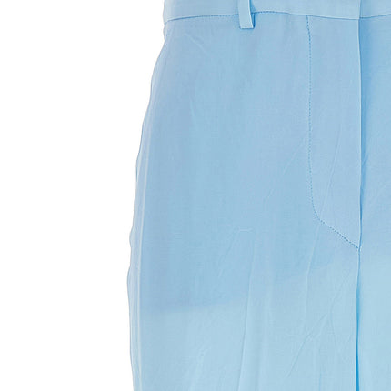 Sportmax Blue Viscose Casual Pants