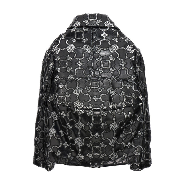 Comme Des Garçons Bicolor Polyethylene Leather Jacket