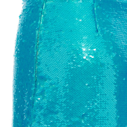 Ganni Blue Recycled Polyester Midi Skirt