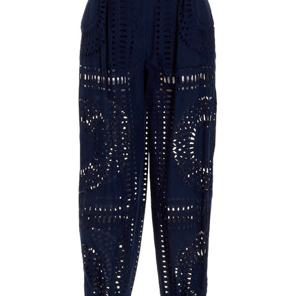 Alberta Ferretti Blue Cotton Casual Pants