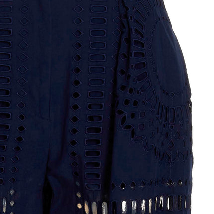 Alberta Ferretti Blue Cotton Casual Pants
