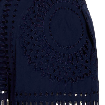 Alberta Ferretti Blue Cotton Casual Pants