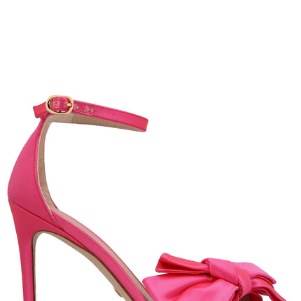 Stuart Weitzman Fuchsia Satin Stiletto Heel Sandals