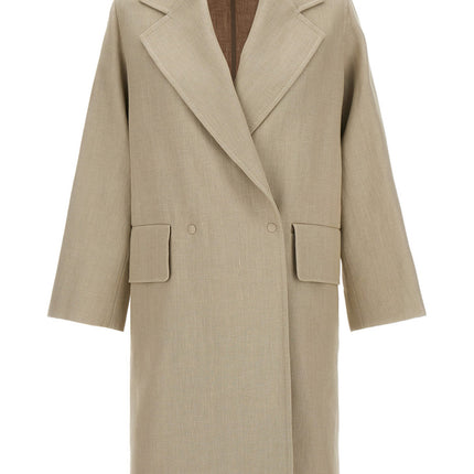 Max Mara Beige Linen Coat