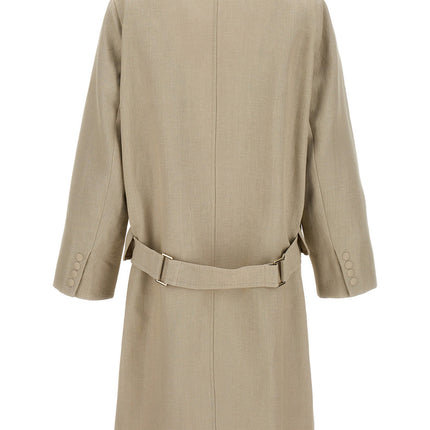 Max Mara Beige Linen Coat