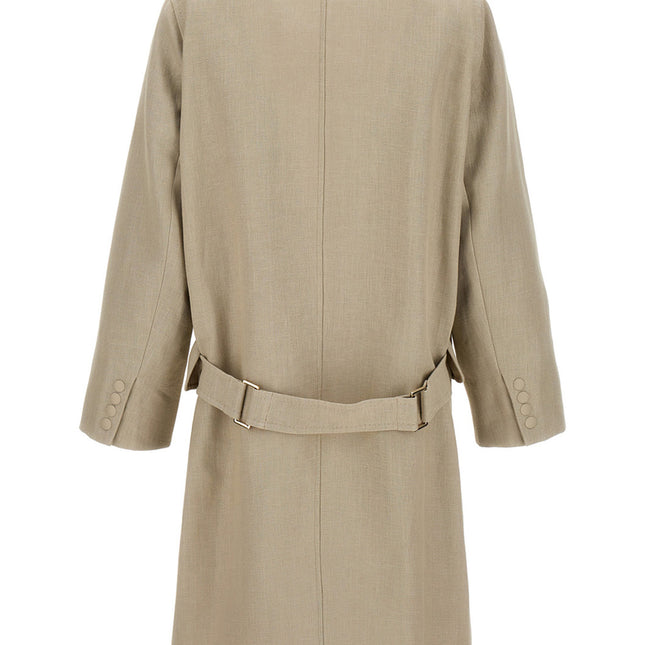 Max Mara Beige Linen Coat