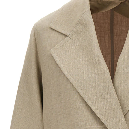 Max Mara Beige Linen Coat