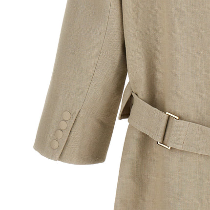 Max Mara Beige Linen Coat
