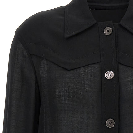 Ferragamo Black Virgin Wool Blouse