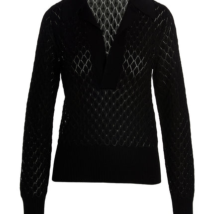 SAPIO Black Viscose Polo Shirt