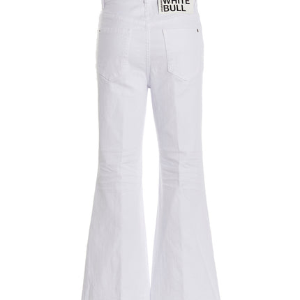 Dsquared² White Cotton Flared Jeans