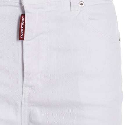 Dsquared² White Cotton Flared Jeans