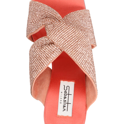 SEBASTIAN Multicolor Viscose Stiletto Heel Sandals