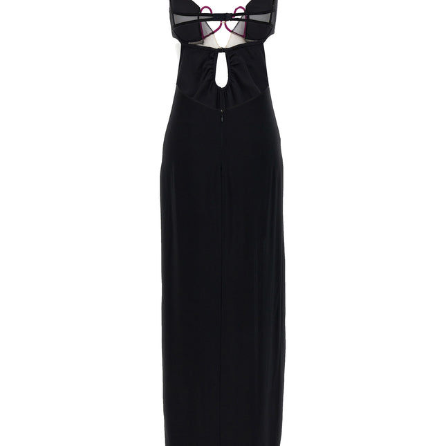 Nensi Dojaka Black Viscose Long Dress