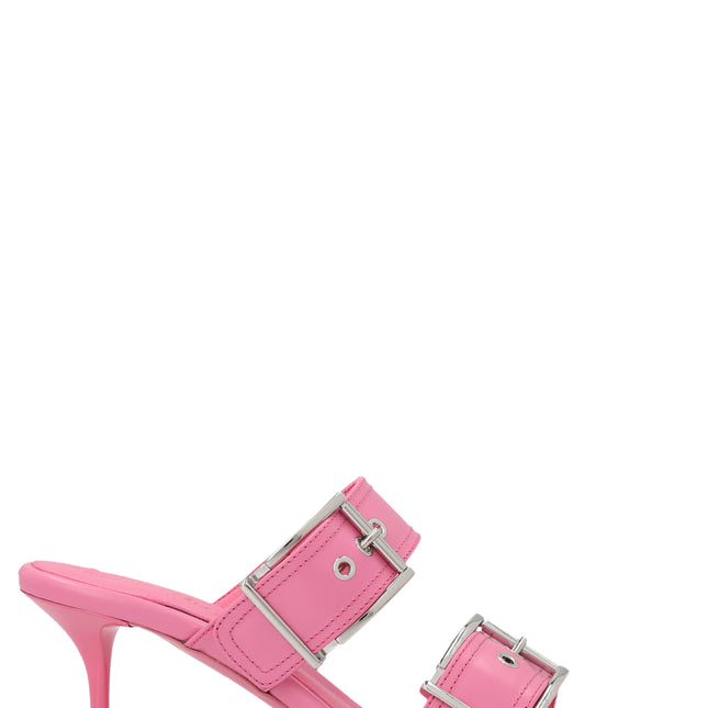 Alexander McQueen Multicolor Calfskin Stiletto Heel Sandals
