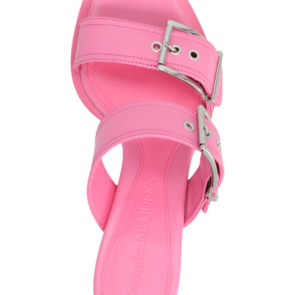 Alexander McQueen Multicolor Calfskin Stiletto Heel Sandals