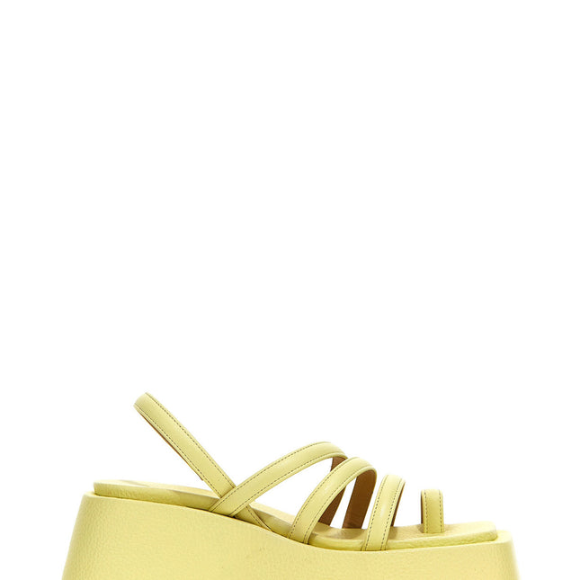 Marsell Bicolor Calfskin Stiletto Heel Sandals
