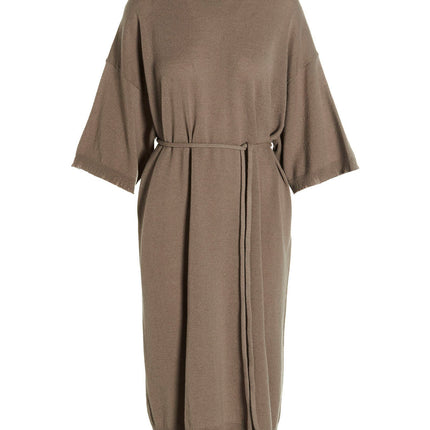 NUDE Beige Virgin Wool Long Dress