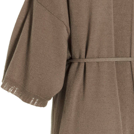 NUDE Beige Virgin Wool Long Dress