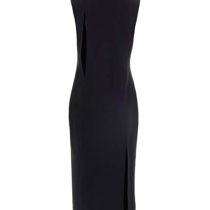 Versace Black Acetate Midi Dress