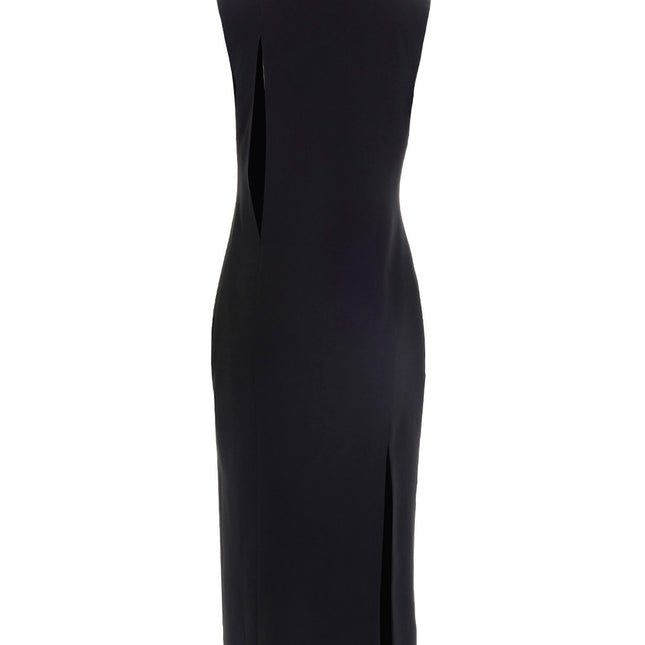 Versace Black Acetate Midi Dress