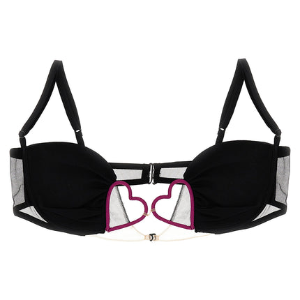 Nensi Dojaka Black Polyamide Bra