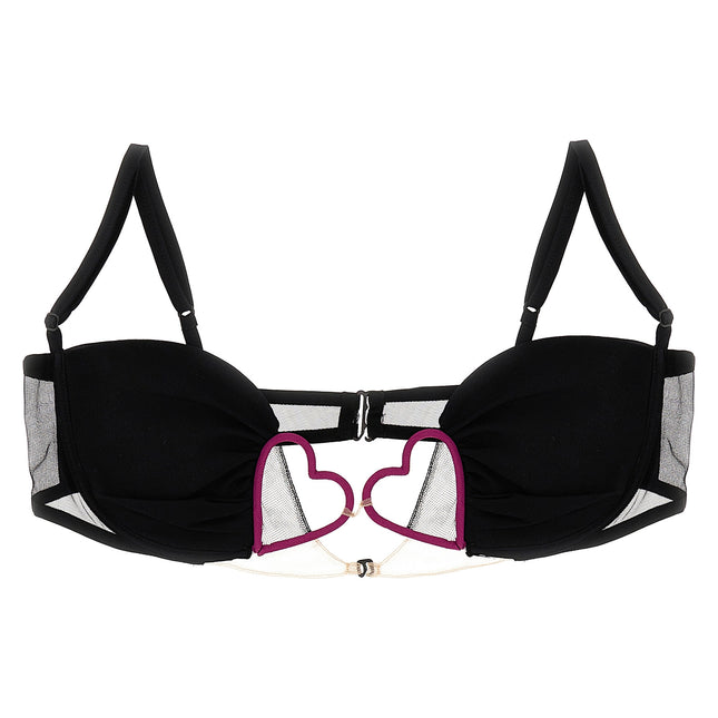 Nensi Dojaka Black Polyamide Bra