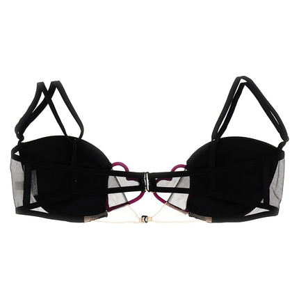 Nensi Dojaka Black Polyamide Bra