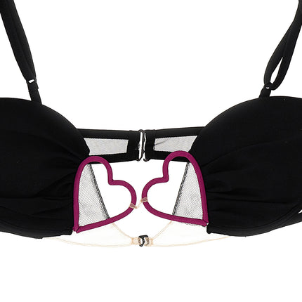 Nensi Dojaka Black Polyamide Bra