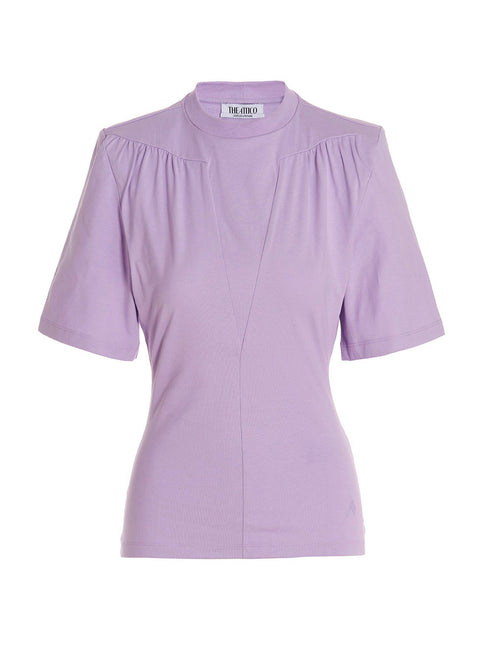 The Attico Purple Cotton T-Shirt The Attico