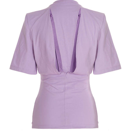 The Attico Purple Cotton T-Shirt