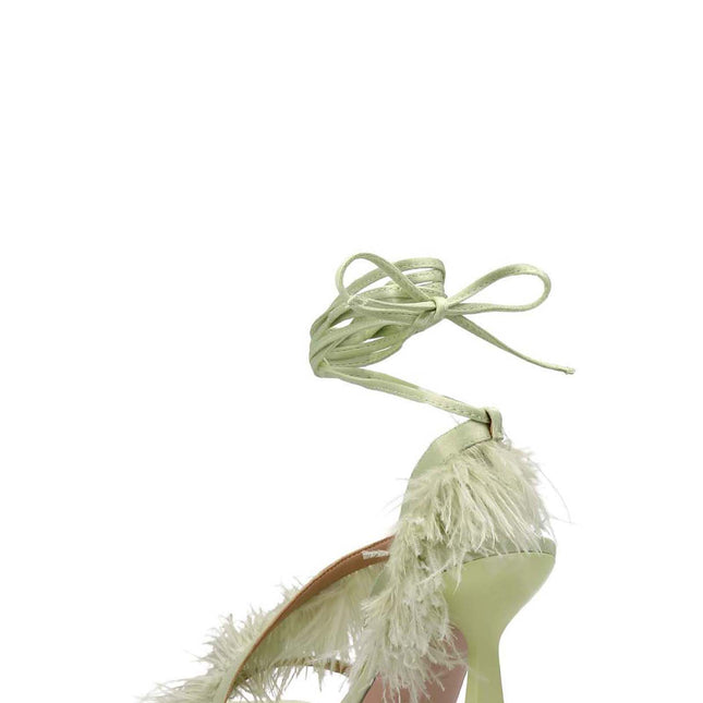 SEBASTIAN Bicolor Viscose Stiletto Heel Sandals