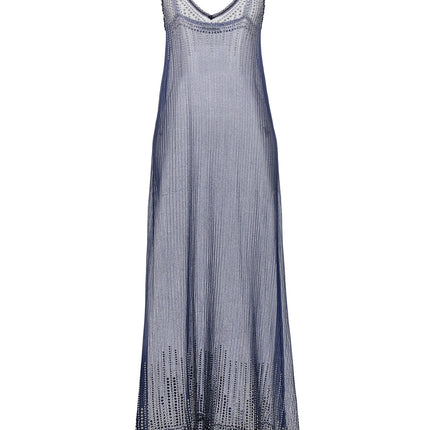 Paco Rabanne Blue Polyamide Long Dress
