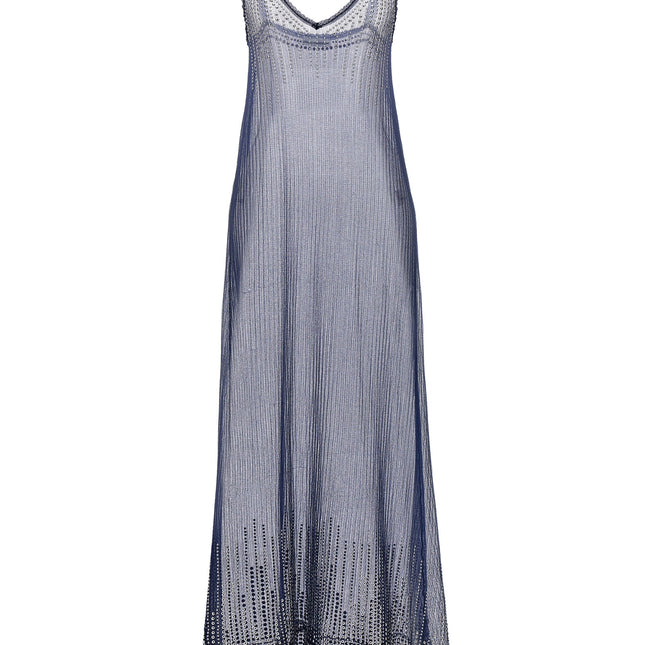 Paco Rabanne Blue Polyamide Long Dress