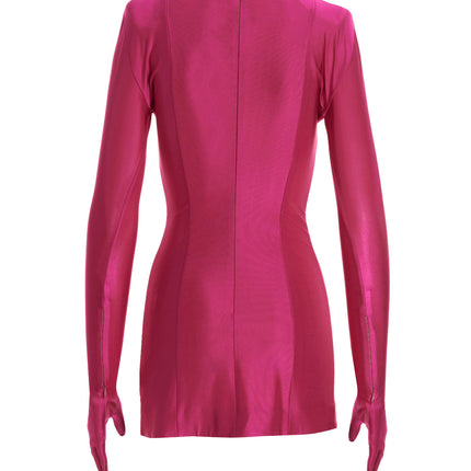 Vetements Fuchsia Viscose Short Dress