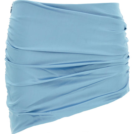 Alessandra Rich Blue Silk Long Skirt