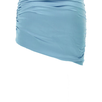 Alessandra Rich Blue Silk Long Skirt