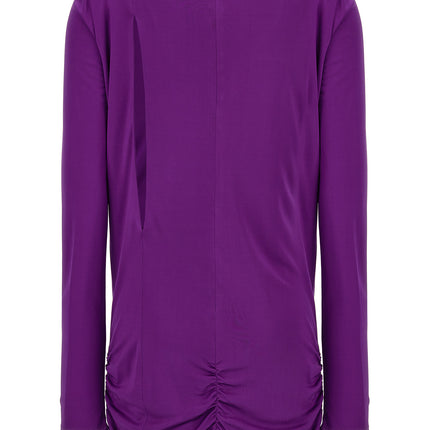 Versace Purple Viscose Short Dress