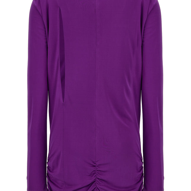 Versace Purple Viscose Short Dress