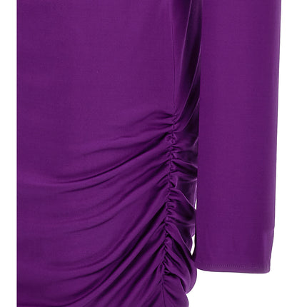 Versace Purple Viscose Short Dress