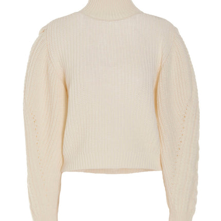 MIXIK White Wool Cardigan