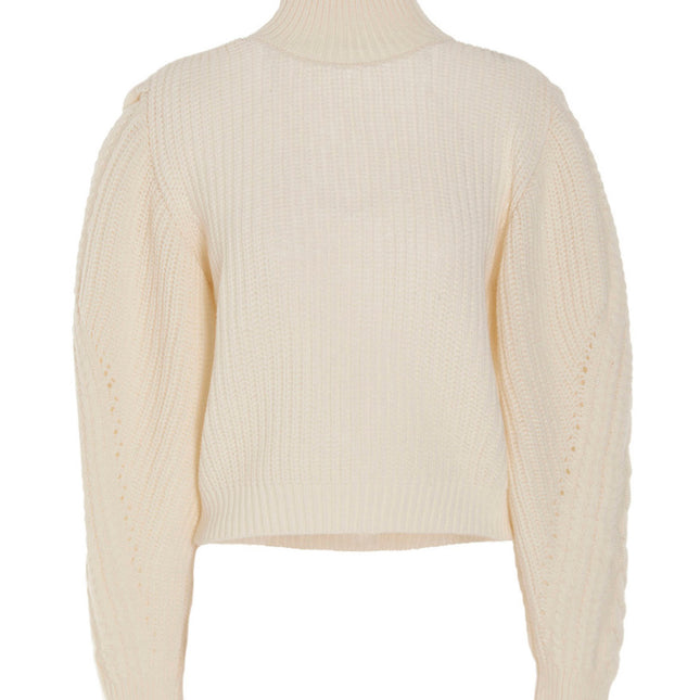 MIXIK White Wool Cardigan