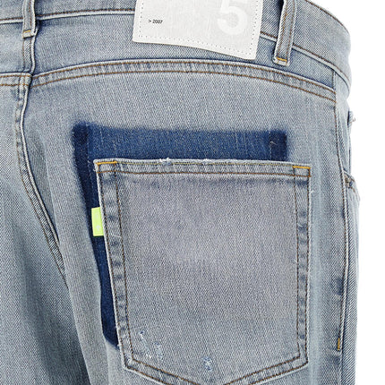 Department 5 Blue Cotton Slim Fit Jeans