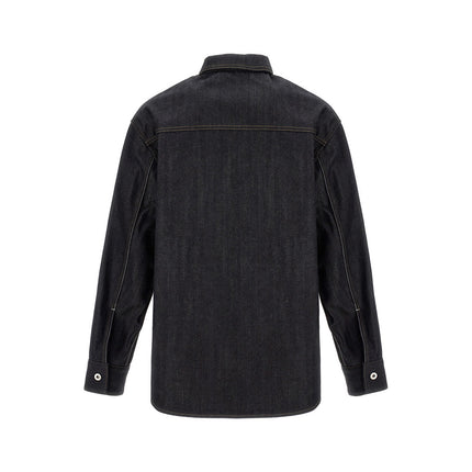 Jil Sander Blue Cotton Blouse