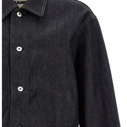 Jil Sander Blue Cotton Blouse