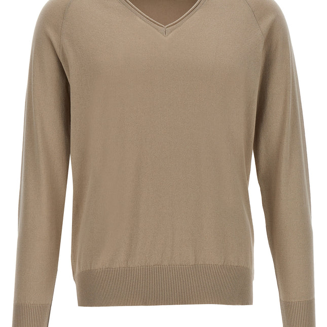 MA'RY'YA Beige Cotton Cardigan