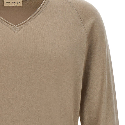 MA'RY'YA Beige Cotton Cardigan